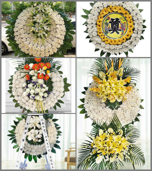 湖北黄冈市罗田县大河岸镇枫树垸村花圈速递